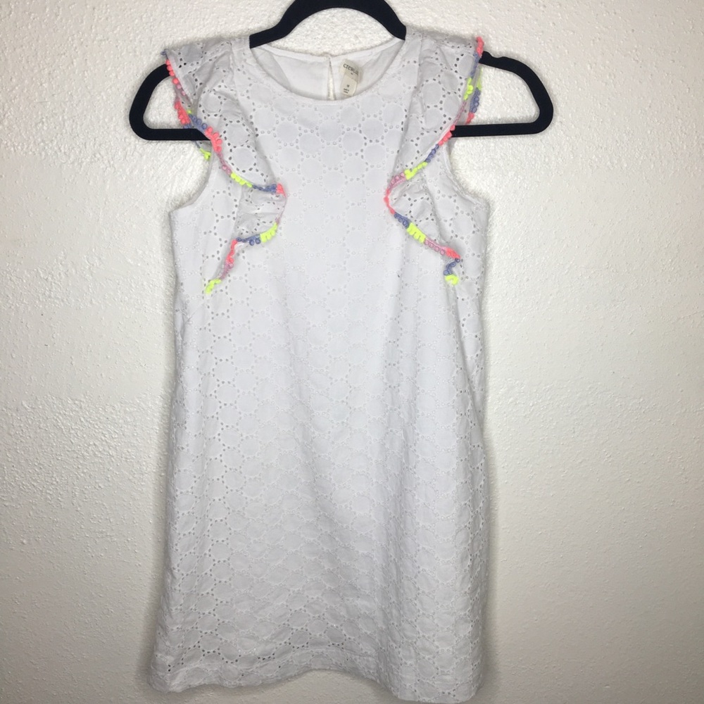 Crewcuts Girls Cotton Flutter Sleeve Dress 10